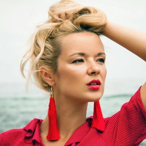 Jewelry - 3/$22 Long Tassel Earrings. Red. Bundle